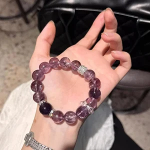 Natural 7A-grade Brazilian amethyst bracelet, nine purple flames Bolivian purple Asse crystal necklace