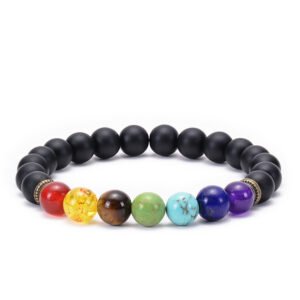 Crystal Vault 2026 Spring Edition: Men's Natural Lava Stone & Tiger Eye Beaded Bracelet – Minimalist Geometric Design for Business & Casual Wear
